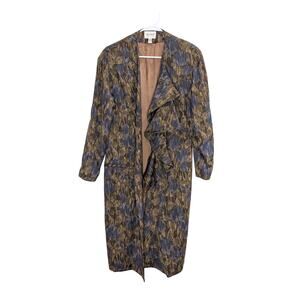 Vintage Omanti Wool Coat with Detachable Collar - Size 10